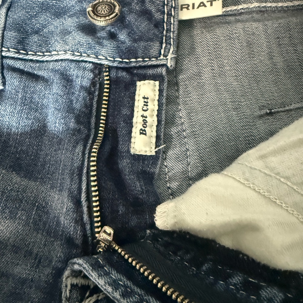 Ariat Real Denim jeans size 30R Western Bootcut Stretch - Picture 5 of 7